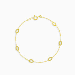 Fine gold bracelet with ovals