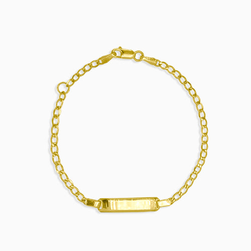 Cable chain bracelet with plate
