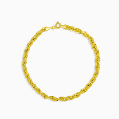 Fine gold rope bracelet