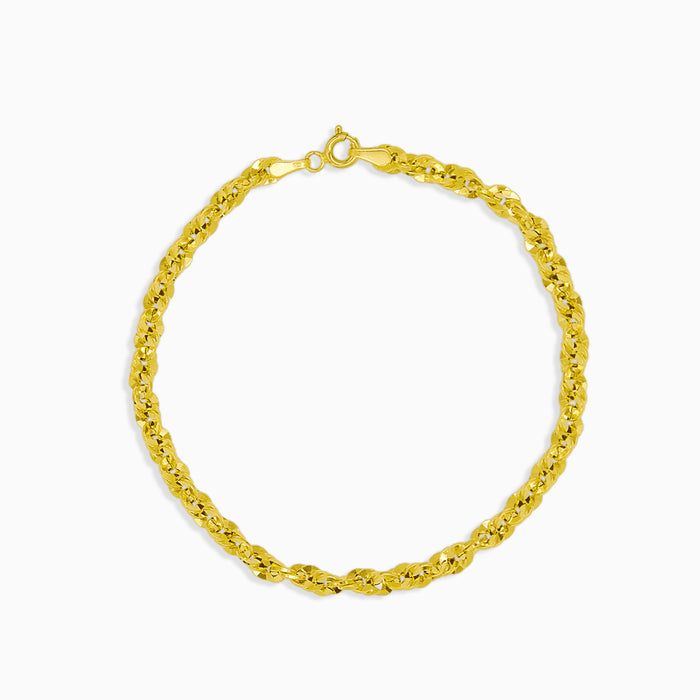 Feines Goldseilarmband