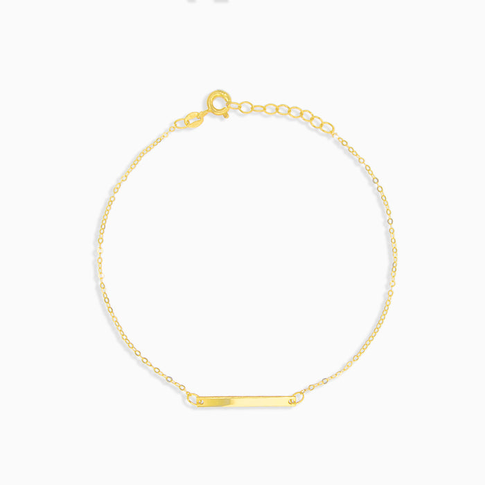 Elegant gold bracelet with plate