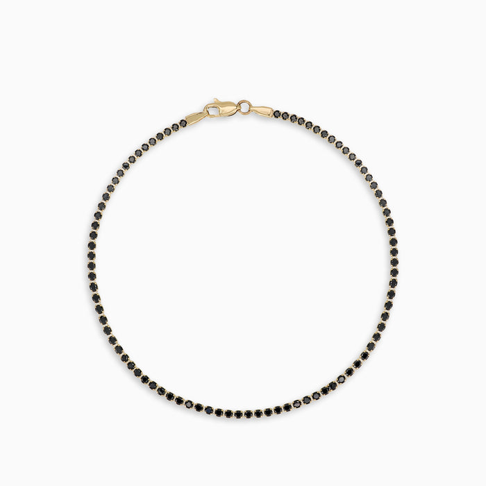 Bracelet en onyx noir et or jaune
