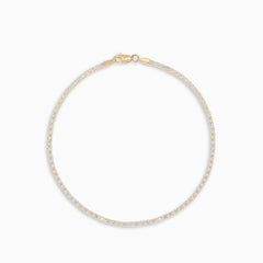 Yellow gold cubic zirconia bracelet