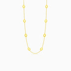 Designer gold necklace with rings