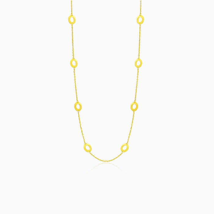 Designer-Goldhalskette mit Ringen