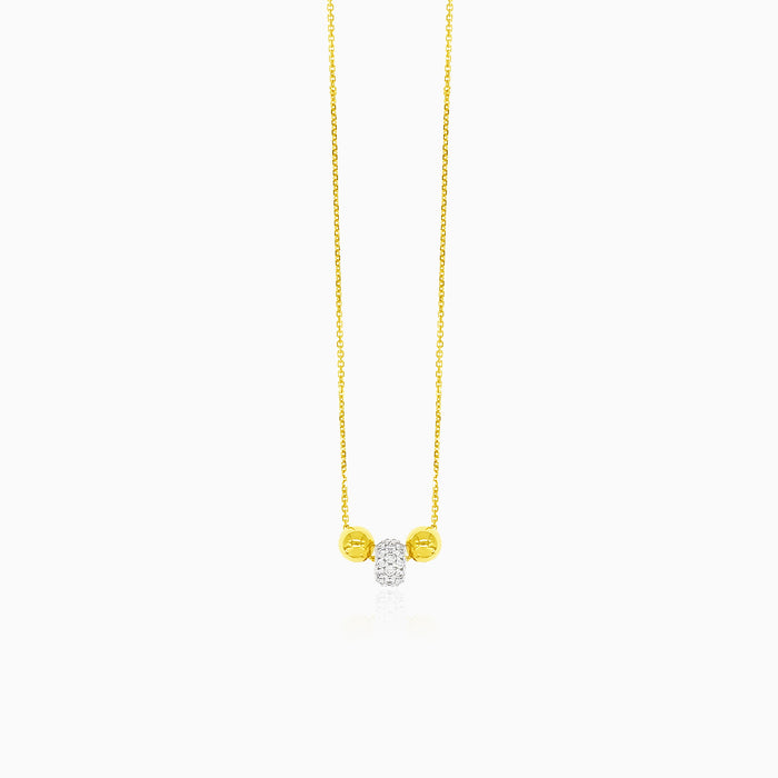 Minimalistische Goldkette mit 3 Kugeln