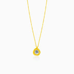 Gold necklace with zircon