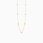 Gold necklace with black onyxes