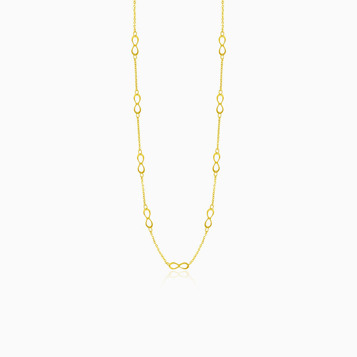 Fine gold necklace with infinities