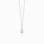 White gold necklace with drop pendant