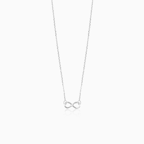 Simple white gold necklace with infinity symbol