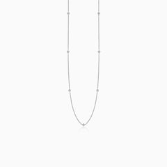 Fine necklace decorated with bezel zircons