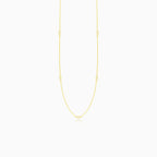 Delicate chain necklace with five zircons