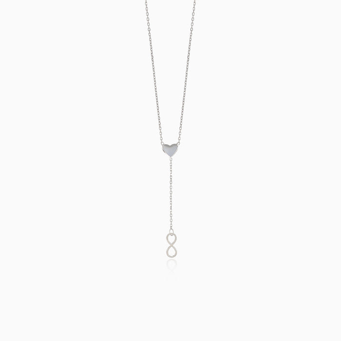 Fine gold necklace with heart and infinity