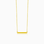 Elegant gold necklace with plate