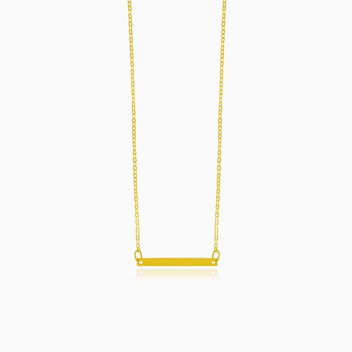 Elegante Gold-Halskette mit Platte