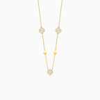 Gold clover leaf necklace