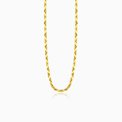 Twisted bar gold chain