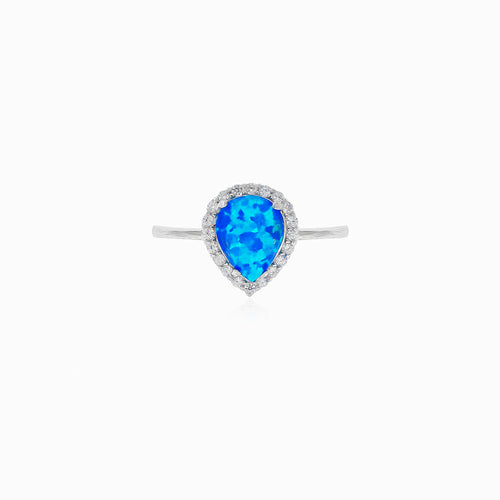 Cabochon opal prong ring