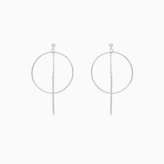 Design silver dangling earrings
