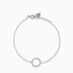 Pulsera de cadena con anillo más grande