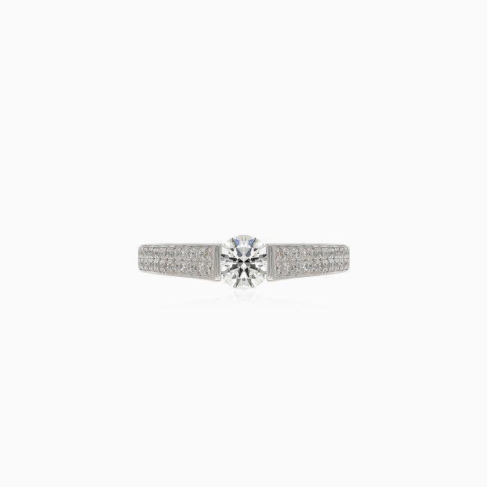 Zeitloser rund geschliffener Diamant-Verlobungsring