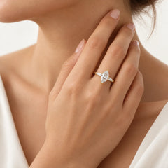Marquise Lab-Grown Diamond Engagement Ring in Yellow Gold