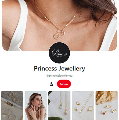 Účet Princess Jewellery na Pinterestu