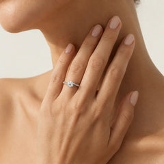 Sterling Silver Round Zirconia Pavé Ring