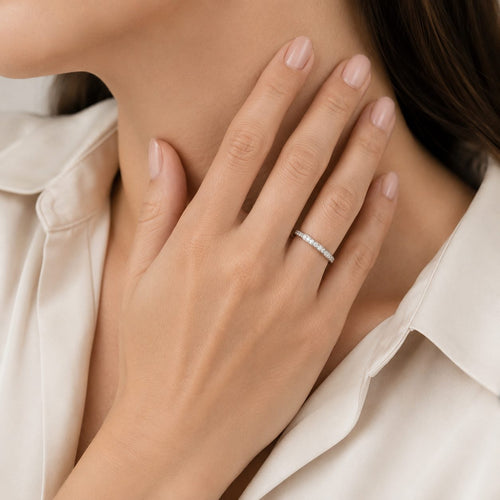 Diamond Line Band Ring