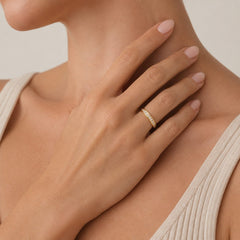 Yellow Gold Diamond Channel Band Ring