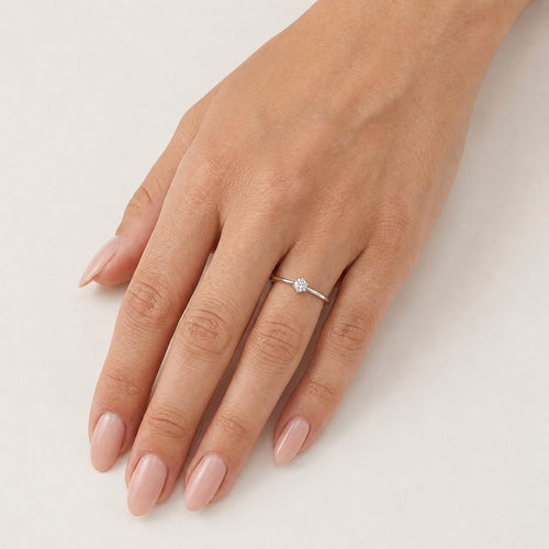 Fine Diamond Solitaire Ring