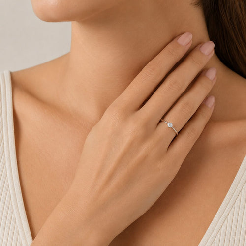 Fine Diamond Solitaire Ring