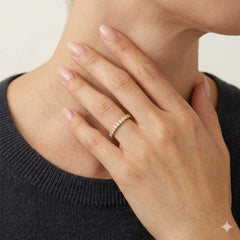 Golden brilliance diamond eternity ring