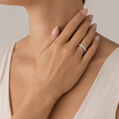 White Gold Shared Prong Diamond Ring