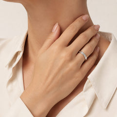 White Gold Diamond Twist Ring