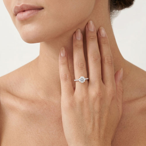Zásnubní Prsten Z Růžového Zlata S Pavé Diamanty