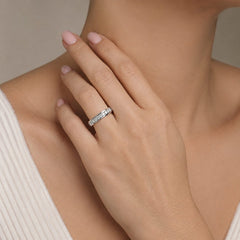 White Gold Diamond Row Ring