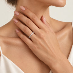 Delicate White Gold Diamond Band