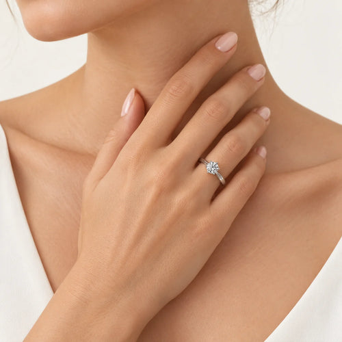White Gold Diamond Solitaire Ring