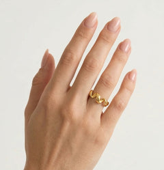 Twisted gold ring