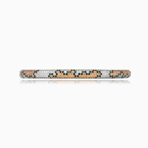 Snakey rigid silver bracelet