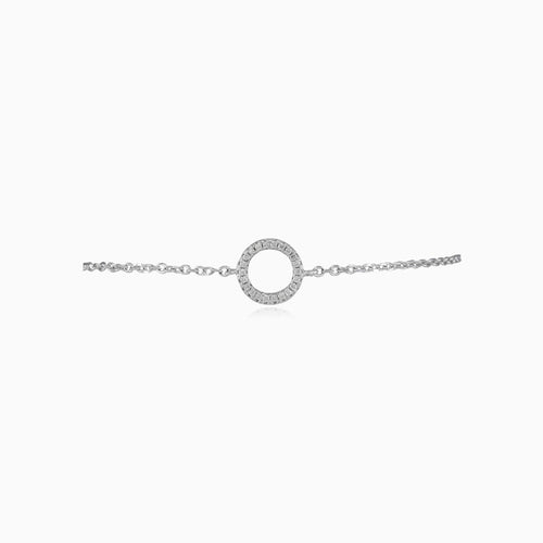 Cubic zirconia circle bracelet
