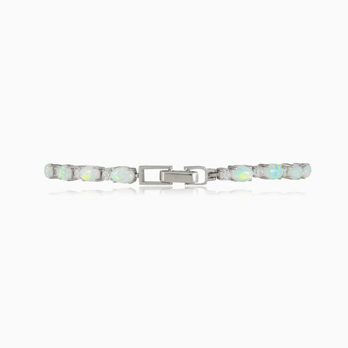 Tennis white opal bracelet