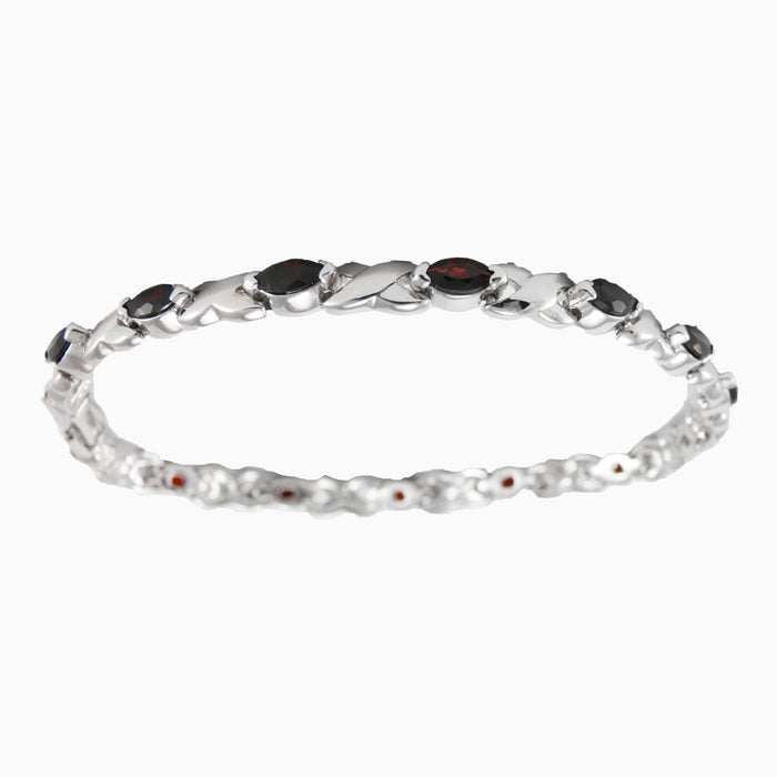 Pulsera de granate con talla marquesa