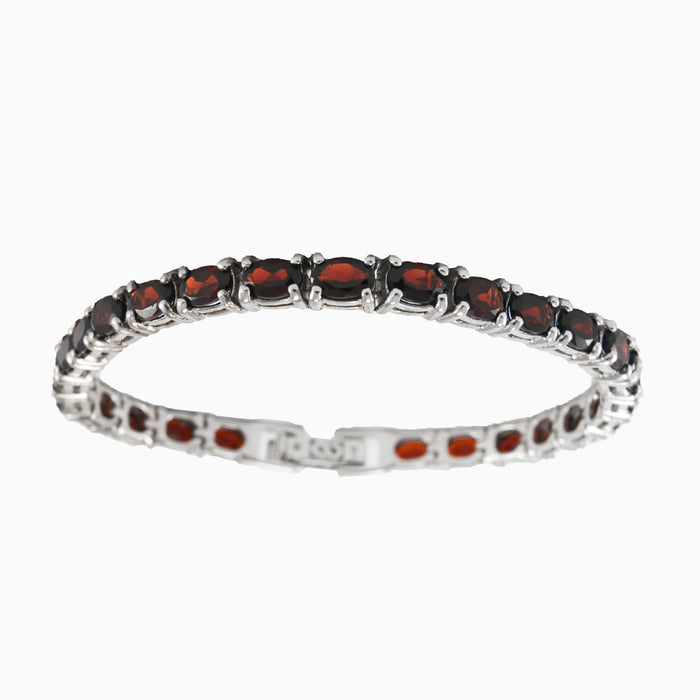 Pulsera de tenis de granate