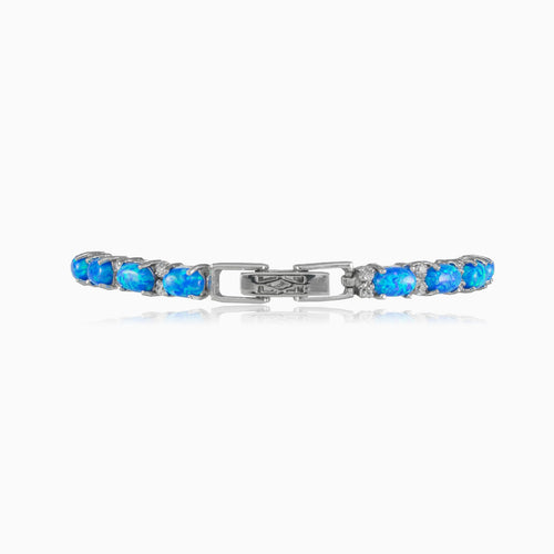 Tennis blue opal bracelet