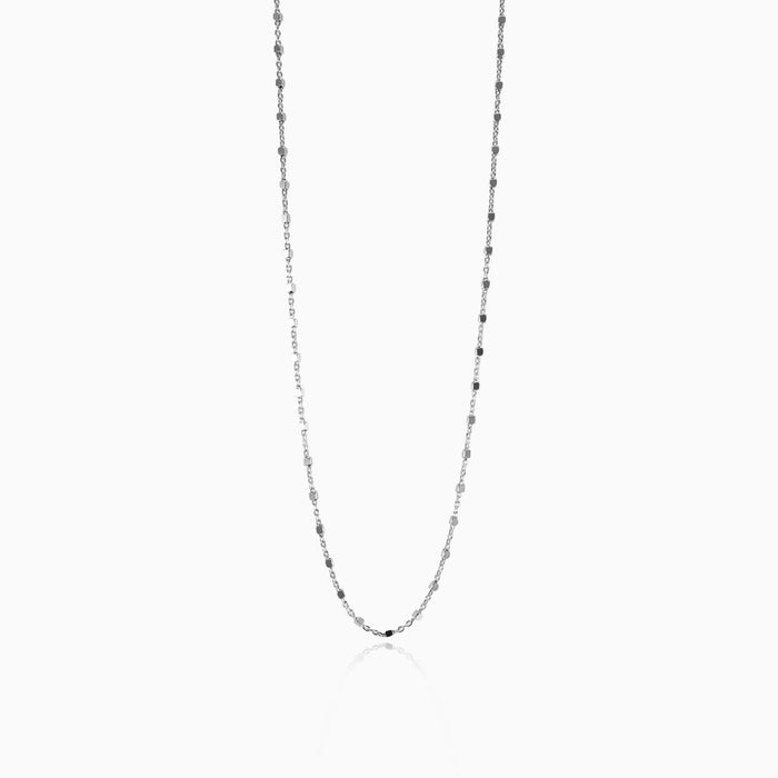 Chaîne en perles carrées en argent