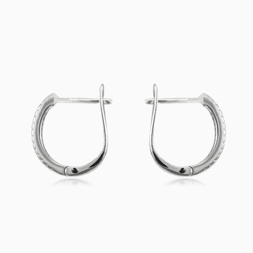 Thin cubic zirconia line earrings