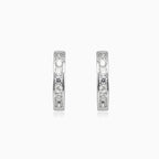 Cubic zirconia huggie earrings